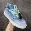 sy_no_756E34D4DEF9616A9EDC8D4D6DB76A7A_2 Blue & White Gradient Denim Monogram Low-Top Sneakers