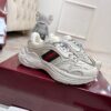 sy_no_758D454E6C3BE47B59908BDFA1652049_0 Gucci Tech/Retro Runner Sneaker in Off-White Leather with Web Stripe