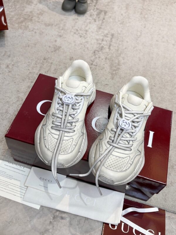 sy_no_758D454E6C3BE47B59908BDFA1652049_4 Gucci Tech/Retro Runner Sneaker in Off-White Leather with Web Stripe