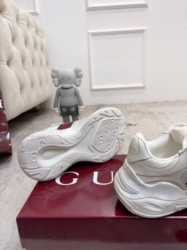sy_no_758D454E6C3BE47B59908BDFA1652049_5 Gucci Tech/Retro Runner Sneaker in Off-White Leather with Web Stripe