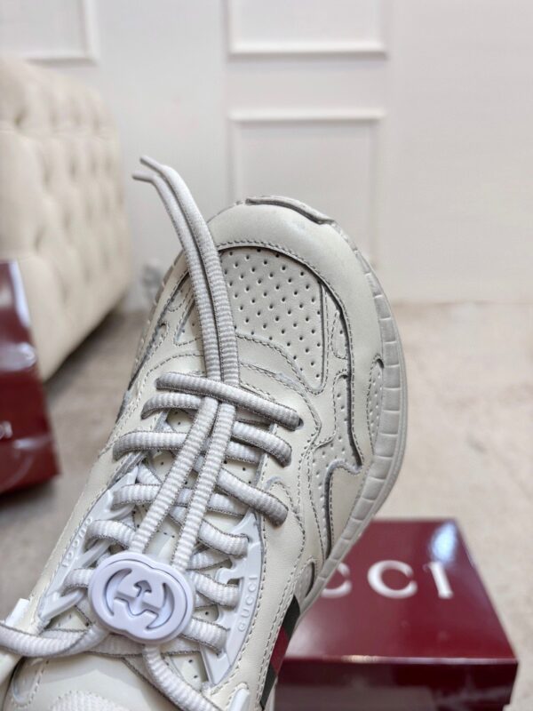 sy_no_758D454E6C3BE47B59908BDFA1652049_7 Gucci Tech/Retro Runner Sneaker in Off-White Leather with Web Stripe