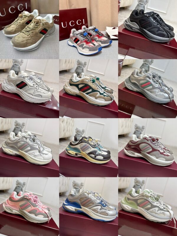 sy_no_758D454E6C3BE47B59908BDFA1652049_8 Gucci Tech/Retro Runner Sneaker in Off-White Leather with Web Stripe