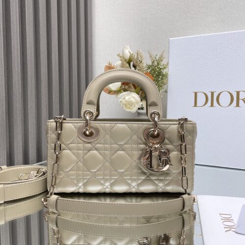 sy_no_7692199A9D1ED6076F278C308A1BFC4A_0 Dior New D-Joy Horizontal Mini Lady Dior Quilted Chain Bag (Crossbody/Shoulder)