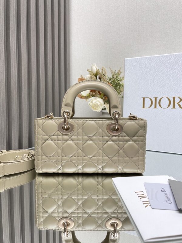 sy_no_7692199A9D1ED6076F278C308A1BFC4A_3 Dior New D-Joy Horizontal Mini Lady Dior Quilted Chain Bag (Crossbody/Shoulder)