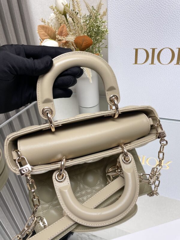 sy_no_7692199A9D1ED6076F278C308A1BFC4A_6 Dior New D-Joy Horizontal Mini Lady Dior Quilted Chain Bag (Crossbody/Shoulder)