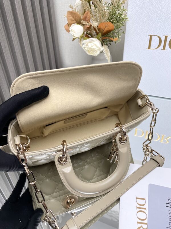 sy_no_7692199A9D1ED6076F278C308A1BFC4A_8 Dior New D-Joy Horizontal Mini Lady Dior Quilted Chain Bag (Crossbody/Shoulder)