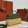 Loro Piana Extra Pocket L19 – Woven Leather Bag (Green)