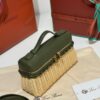 Loro Piana Extra Pocket L19 – Woven Leather Bag (Green)