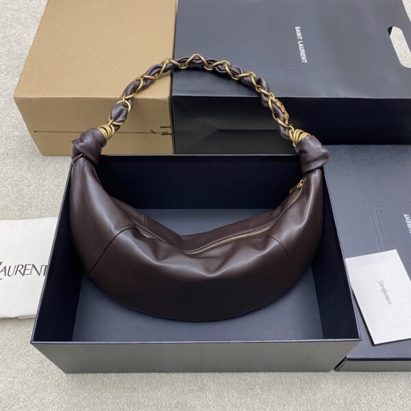 sy_no_76C3DABEE3CBFDC7CC567F91BF9F25F1_1 YSL Amalia Medium Crescent Bag – Brown Lambskin & Gold