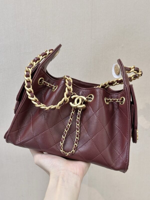 Chanel Quilted Chain Hobo Bag (Handheld, Shoulder, and Crossbody)