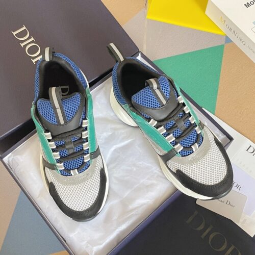 sy_no_772FA1879A2CF3EF2FF2D4A22F269A25_0 Royal Blue, Mint Green & Cement Grey B22 Retro Chunky Sneakers
