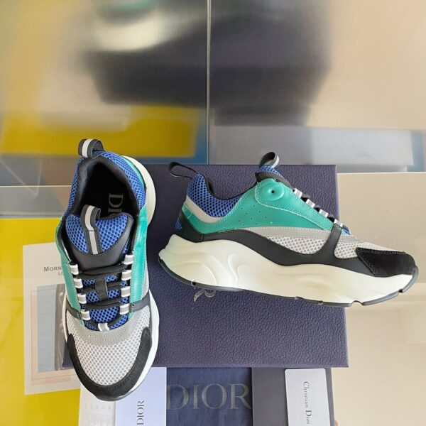 Royal Blue, Mint Green & Cement Grey B22 Retro Chunky Sneakers