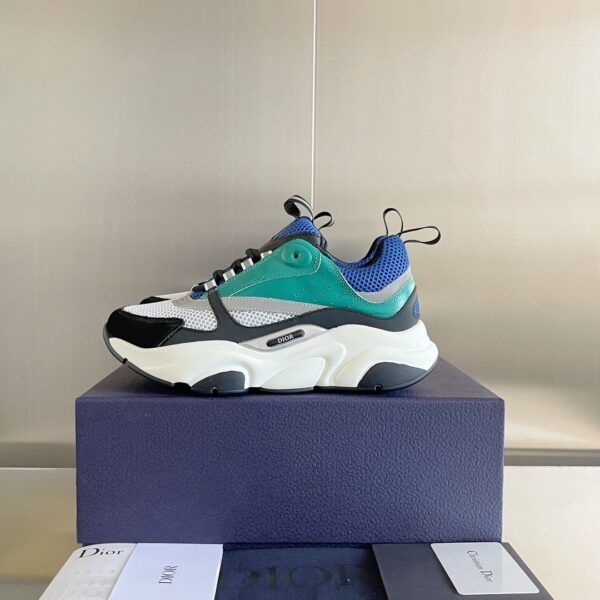 Royal Blue, Mint Green & Cement Grey B22 Retro Chunky Sneakers