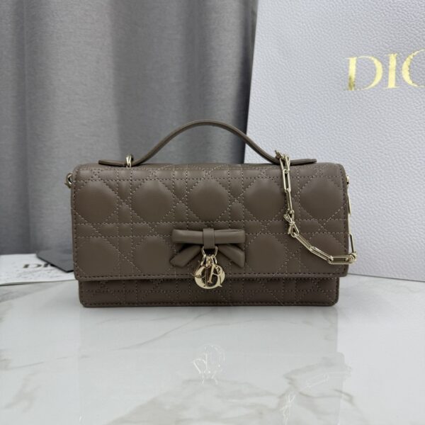 My Dior Mini Pearl Chain Bag – Taupe Lambskin Bow