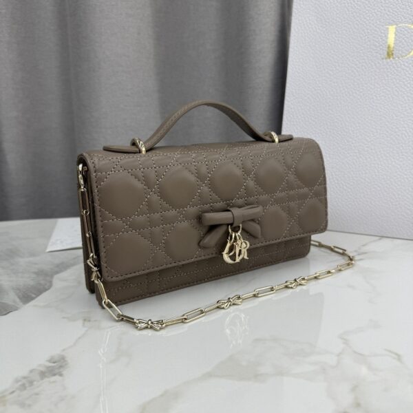 My Dior Mini Pearl Chain Bag – Taupe Lambskin Bow