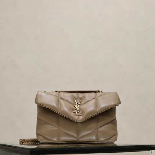 sy_no_77EA32B32D769A9CC07DB62872F8748A_0 YSL Loulou Mini Double-Chain Bag – Khaki Lambskin