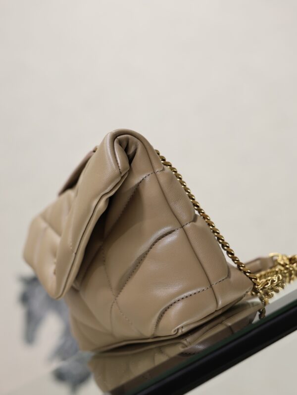 YSL Loulou Mini Double-Chain Bag – Khaki Lambskin