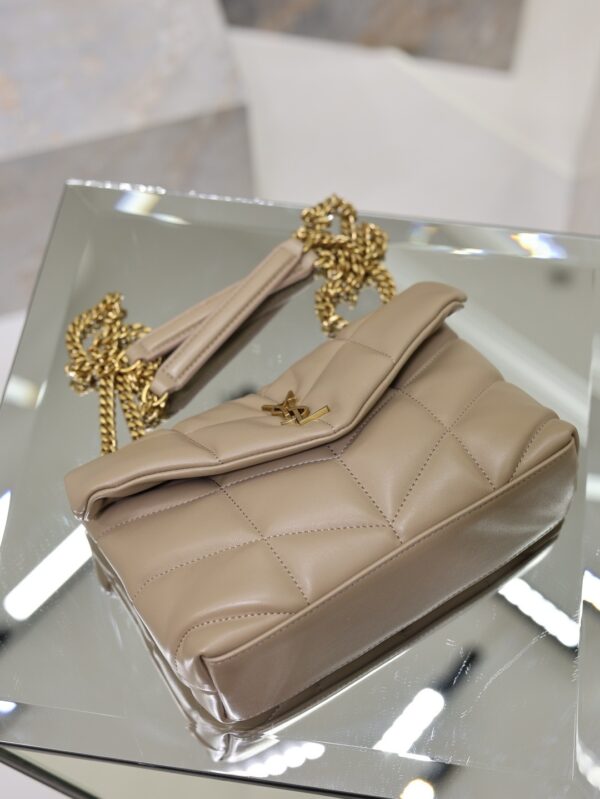 YSL Loulou Mini Double-Chain Bag – Khaki Lambskin