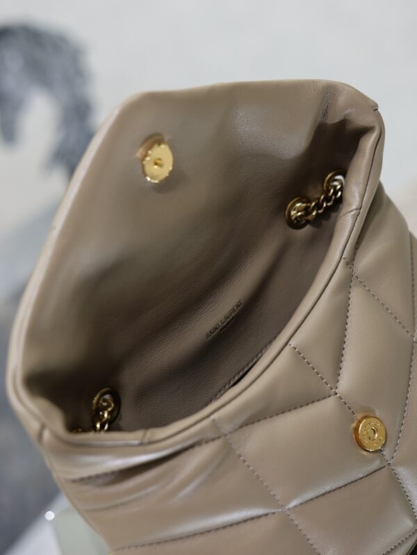 YSL Loulou Mini Double-Chain Bag – Khaki Lambskin