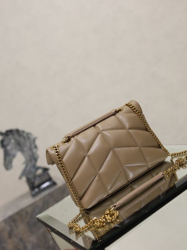 YSL Loulou Mini Double-Chain Bag – Khaki Lambskin