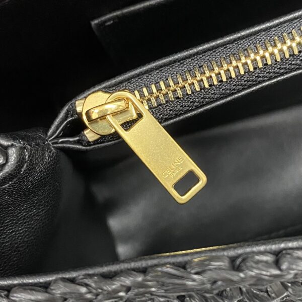 sy_no_7830124E9A1DEF584E68C5E33D32B35E_5 Triomphe Kelly Bag – Black Woven Raffia
