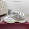 Gucci Tech/Retro Runner Sneaker in White & Grey – Ivory / Silver