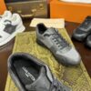 sy_no_798823F0030A69E6C19D44A289899F2F_5 Gray & Black Monogram-Inspired Mesh Running Sneakers
