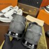 sy_no_798823F0030A69E6C19D44A289899F2F_6 Gray & Black Monogram-Inspired Mesh Running Sneakers