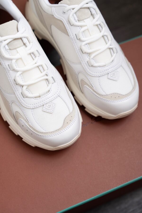 Loro Piana Weekend Walk Suede Sneakers in Warm White