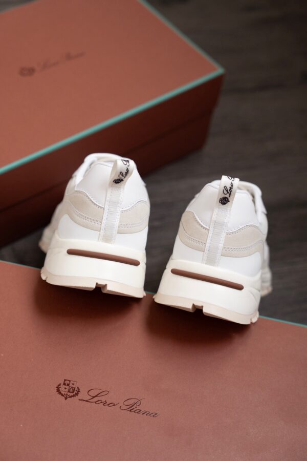 Loro Piana Weekend Walk Suede Sneakers in Warm White