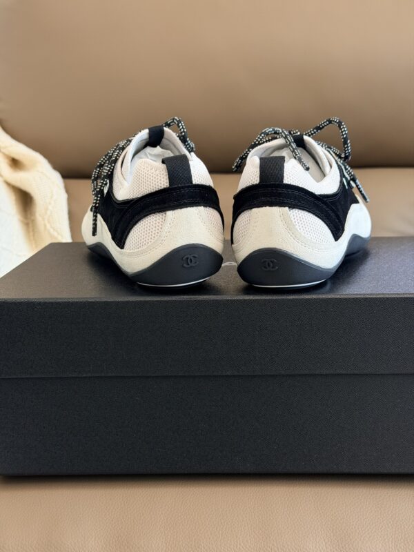 Chanel Retro Running Sneakers in Beige & Black