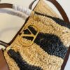 sy_no_7A3186B27EE2AA5402AC20E4F0B8167C_2 Valentino Spring/Summer 2026 Raffia Woven Tote Bag – Black and Apricot