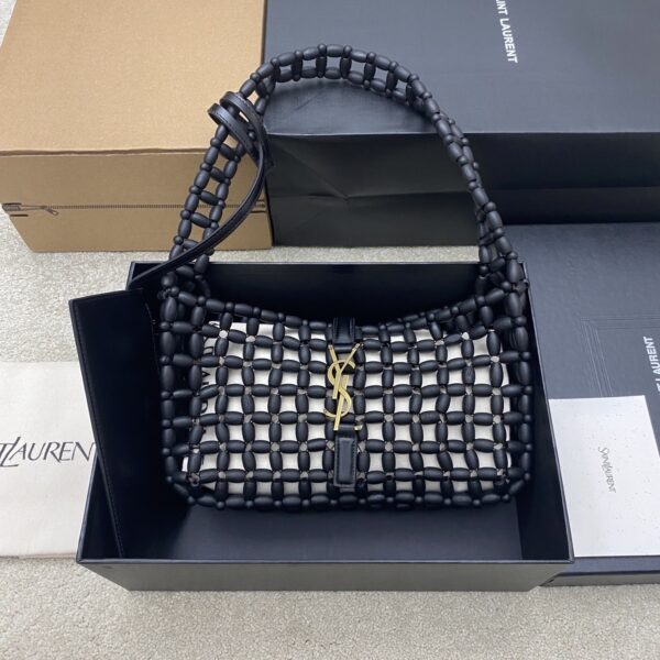 sy_no_7A755037509D883ABEFCCEAFFC2E2569_0 YSL LE 5A7 Hobo Bag – Black Wood Beads & Gold