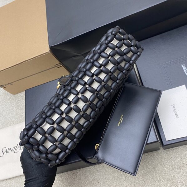 sy_no_7A755037509D883ABEFCCEAFFC2E2569_3 YSL LE 5A7 Hobo Bag – Black Wood Beads & Gold