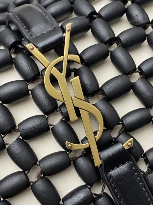 sy_no_7A755037509D883ABEFCCEAFFC2E2569_4 YSL LE 5A7 Hobo Bag – Black Wood Beads & Gold