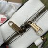 adidas x Gucci White Textured Leather Wash Bag / Toiletry Case