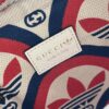 adidas x Gucci White Textured Leather Wash Bag / Toiletry Case