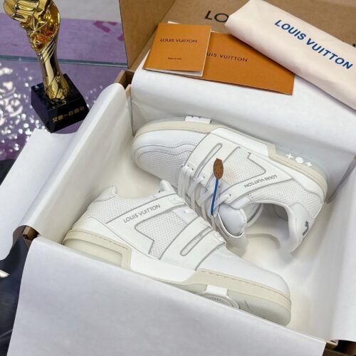sy_no_7B1D9CE0908E80BB5BA612E6C6237C69_0 Louis Vuitton LV Trainer Light White / Ivory Lightweight Sneakers
