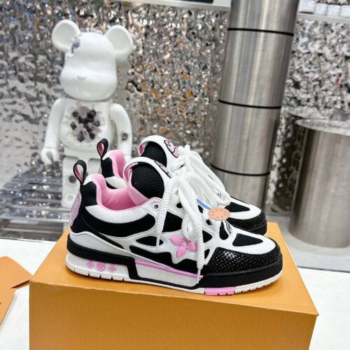 Louis Vuitton LV Skate Black / White / Pink Chunky Skate Sneakers