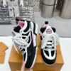 sy_no_7B90CE04B7F0D215324ACAD4A4B5F80A_2 Louis Vuitton LV Skate Black / White / Pink Chunky Skate Sneakers