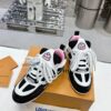 sy_no_7B90CE04B7F0D215324ACAD4A4B5F80A_3 Louis Vuitton LV Skate Black / White / Pink Chunky Skate Sneakers