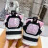 sy_no_7B90CE04B7F0D215324ACAD4A4B5F80A_7 Louis Vuitton LV Skate Black / White / Pink Chunky Skate Sneakers