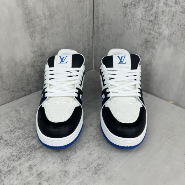 sy_no_7BCED565D2CAF7E6205ADC6CE62E1FBF_3 Louis Vuitton LV Trainer White, Black & Royal Blue Retro Sneakers
