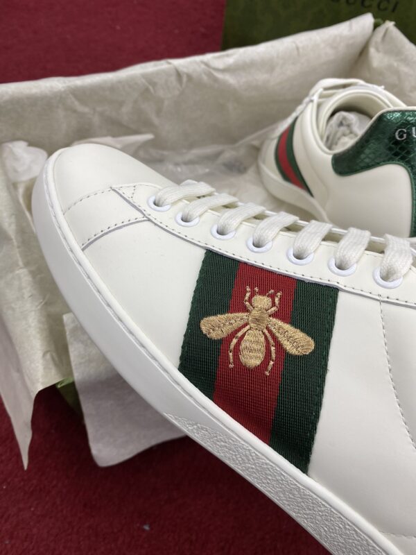 sy_no_7C5EF8585658DC318ECCD316AC68CB6F_6 Gucci Ace Embroidered Bee Sneaker in White Leather