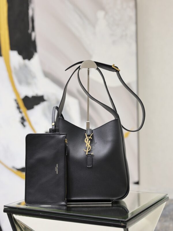 sy_no_7C9886C9C51B152337B318186D17D3A3_0 YSL Hobo Crossbody Bag – Black