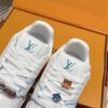 sy_no_7D8514381C7CBC7806C117F04B77DE69_7 Louis Vuitton LV Trainer White / Ice Blue Stitching Sneakers
