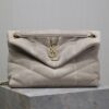YSL Loulou 29cm Shoulder Bag – Light Gray Suede