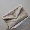 YSL Loulou 29cm Shoulder Bag – Light Gray Suede