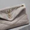 YSL Loulou 29cm Shoulder Bag – Light Gray Suede