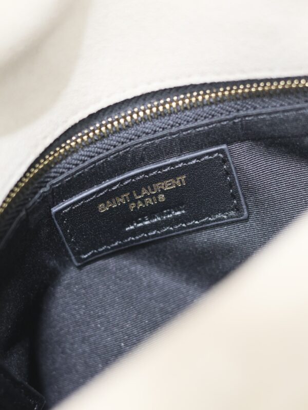 YSL Loulou 29cm Shoulder Bag – Light Gray Suede